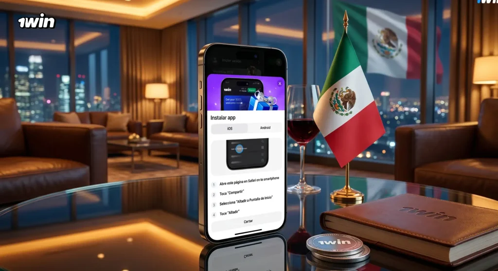 Cómo instalar 1win en tu dispositivo Android o iPhone en México